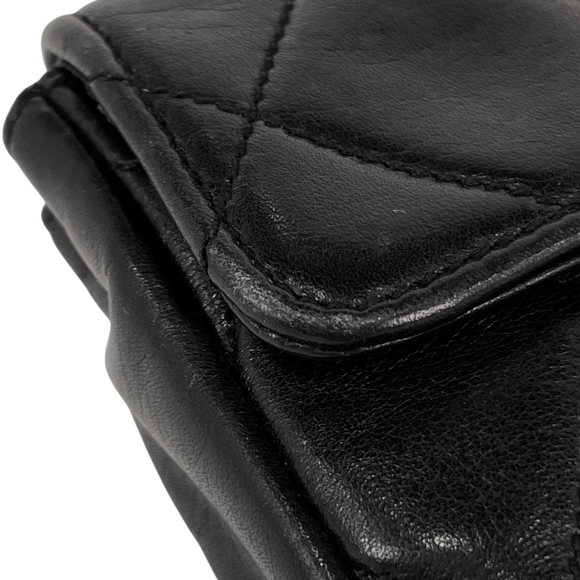 CHANEL Coco Mark Waist Bag, Matelasse Pouch, Body Leather, Black, Women's - Picture 5 of 10